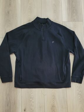 Fabletics Men's Black Quarter-Zip Pullover